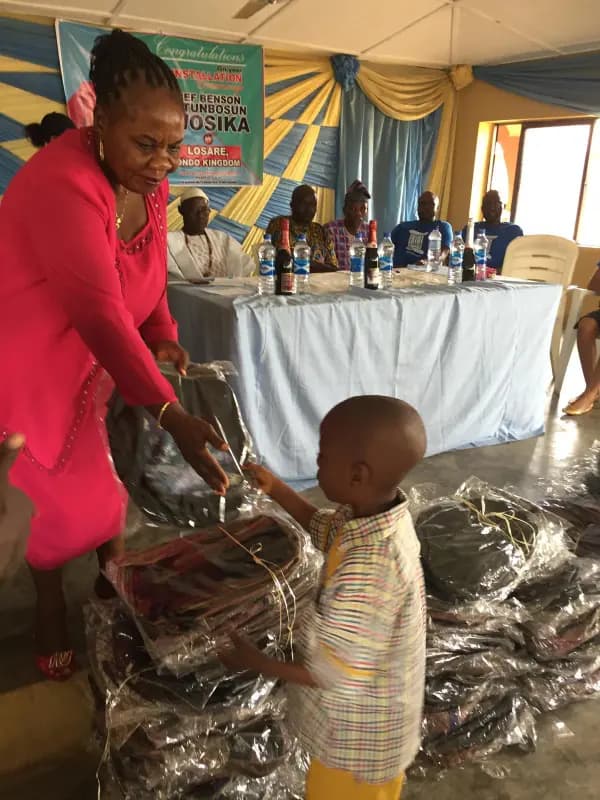 African children smiling